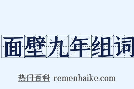面壁九年组词是什么意思的图片